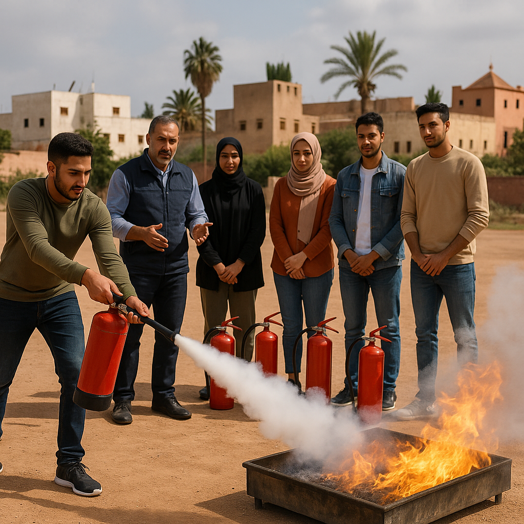 Lutte contre le feu et manipulation des extincteurs